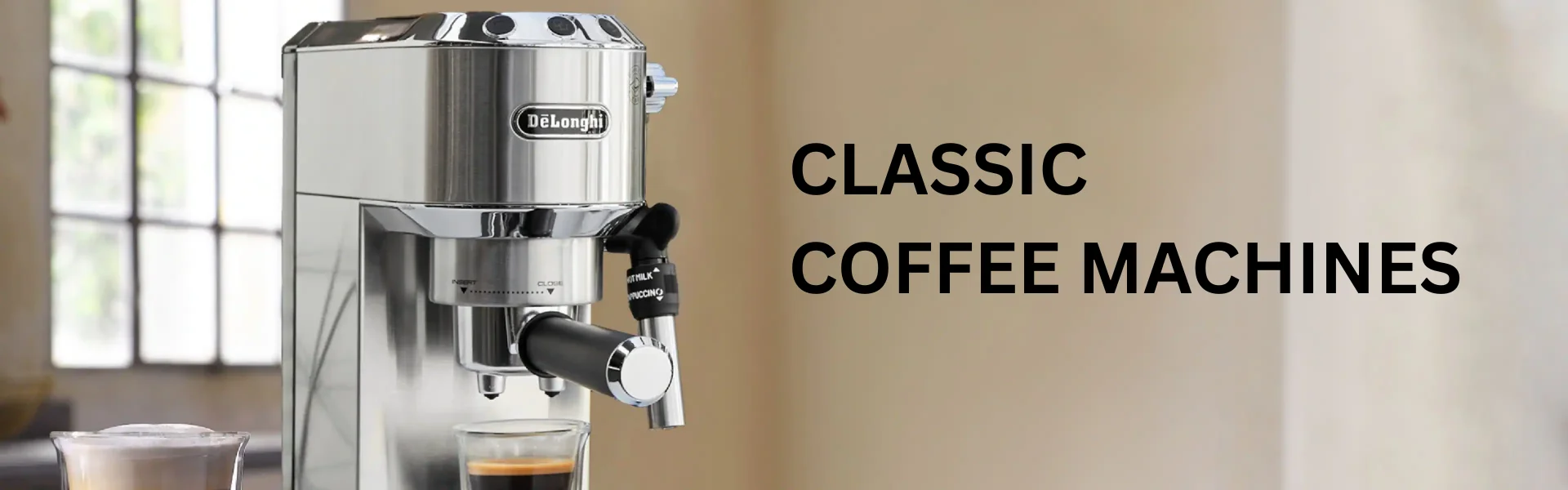 De'Longhi Dedica classic coffee machine range